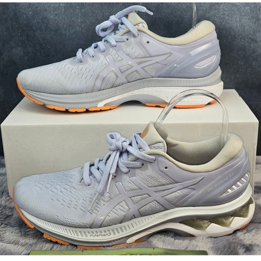Asics Gel-Kayano 27 Running Shoes Purple Orange 1012A649 Womens Size 8